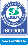ISO 9001 認証　JQA-QM 3908